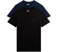 Tommy Jeans Men’s 2 Pack Extra Slim Cotton Jersey Short Sleeve T-Shirts, Multicolor (Black/Dark Night Navy), XL