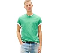 Tommy Jeans Men’s 2 Pack T-Shirt Short Sleeve Slim Linear with Round Neckline, Multicolor (Ecru/Bahama Green), XL