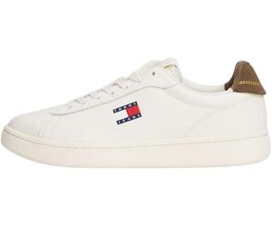 Tommy Jeans Men’s Archive ‘98 Leather Cupsole Trainers, Multicolor (Ivory/Homestead), 10