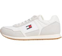 Tommy Jeans Men’s Casual Low Top Runner Trainers, White (Ecru), 6.5