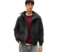 Tommy Jeans Men’s City Ready Bomber Jacket with Hood, Black (Black), M