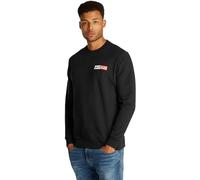 Tommy Jeans Men’s Entry Graphic Round Neck Sweatshirt, Black (Black), XS