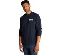Tommy Jeans Men’s Entry Graphic Round Neck Sweatshirt, Blue (Dark Night Navy), L