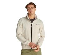 Tommy Jeans Men’s Essential Casual Bomber Jacket, Off-White (Newsprint), XXL
