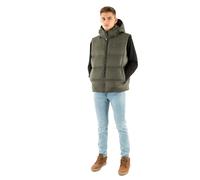 Tommy Jeans Men’s Essential Down Gilet with Hood, Green (Pewter Green), 4XL