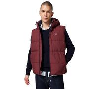 Tommy Jeans Men’s Essential Down Gilet with Hood, Red (Deep Rouge), S