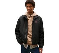 Tommy Jeans Men’s Essential Padded Transitional Jacket with Stand Collar, Black (Black), S