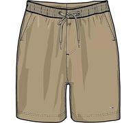 TOMMY JEANS Men’s Flag Beach Sweat Shorts with Drawstring, Beige (Relic Tan), XS