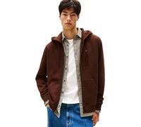 Tommy Jeans Men’s Flag Zip Through Hoodie, Brown (Rich Brown), M