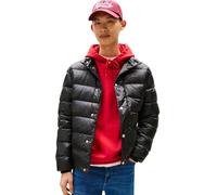 Tommy Jeans Men’s Light Down Puffer Jacket with Button Placket, Black (Black), L