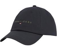 Tommy Jeans Men’s Linear Cap with Logo, Black (Black), One Size
