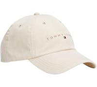 Tommy Jeans Men’s Linear Cap with Logo, Off-White (Newsprint), One Size