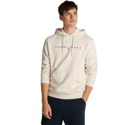 Tommy Jeans Men’s Linear Logo Hoodie, Grey (Oat Marl Htr), XS