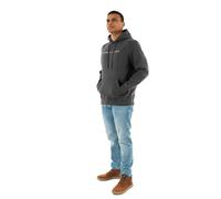 Tommy Jeans Men’s Linear Logo Hoodie, Grey (Washed Black), M