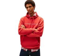 Tommy Jeans Men's TJM REG LINEAR LOGO HOODIE EXT DM0DM20746 Pullover Hoodie, RED (Terracotta Red), S