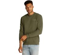 Tommy Jeans Men’s Linear Round Neck Sweatshirt, Green (Fatigue Green), XS