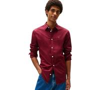 Tommy Jeans Men’s Original Long Sleeve Stretch Shirt, Red (Red Wine), XS