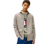 Tommy Jeans Men’s Oxford Check Shirt Jacket with Button Placket, Multicolor (Pewter Green Check), XXL