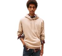 Tommy Jeans Men’s Regular Fit Flag Fleece Hoodie, Beige (Coastal Taupe), M