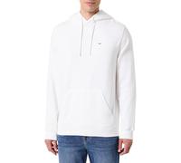 TOMMY JEANS Men’s Regular Fit Flag Fleece Hoodie, White (Ecru), XS