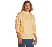 TOMMY JEANS Men’s Regular Fit Flag Fleece Hoodie, Yellow (Custard Cream), M
