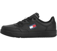 Tommy Jeans for man. EM0EM01397 Trainers Essential with serrated sole black (46), Leather, Flat, Laces, Casual