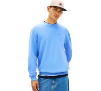 Tommy Jeans Men’s Round Neck Regular Fit Flag Fleece Sweatshirt, Brown (Light Horizon Blue), M