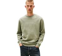 Tommy Jeans Men’s Round Neck Regular Fit Flag Fleece Sweatshirt, Green (Utility Sage), XS