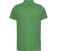 Tommy Jeans Men’s Short Sleeve Placket Slim Fit Polo Shirt, Green (Coastal Green), XS