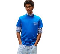 Tommy Jeans Men’s Short Sleeve Round Neck Slim Font Play T-Shirt, Blue (Vibrant Indigo), M