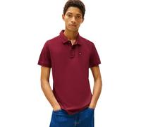 Tommy Jeans Men’s Short Sleeve Slim Fit Placket Polo Shirt, Red (Red Wine), XL