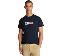 Tommy Jeans Men’s Slim Entry Graphic Long Sleeve Round Neck T-Shirt, Blue (Dark Night Navy), XS