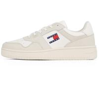 Tommy Jeans Men’s Sporty Retro Basket Cupsole Trainers, Off-White (Ivory), 10