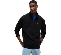 Tommy Jeans Men's Tjm Reg Fleece 1/4Zip Mock Neck DM0DM20339 Half Zip Sweatshirt, BLACK (Black), XXL