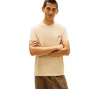 Tommy Jeans Men’s T-Shirt Short Sleeve Slim Sign Chest with Logo, Beige (Gentle Gold), M