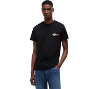 Tommy Jeans Men's TJM Slim Sign Chest Ss Tee Ext DM0DM22538 S/S T-Shirt, Black (Black), XXL