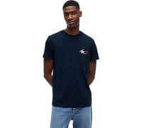 Tommy Jeans Men’s T-Shirt Short Sleeve Slim Sign Chest with Logo, Blue (Dark Night Navy), M