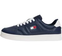 Tommy Jeans Men’s The Greenwich New Leather Cupsole Trainers, Blue (Dark Night Navy), 7