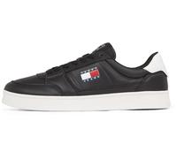 Tommy Jeans Men’s The Greenwich New Leather Cupsole Trainers, Black (Black), 7