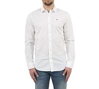 Tommy Jeans Original Stretch Slim Fit Long Sleeve Shirt White XL Men