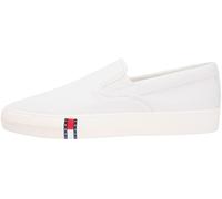 Tommy Jeans Men’s Vulcanised Trainers Archive Slip-on No Laces, Off-White (Ivory), 10.5