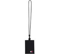 Tommy Jeans Men’s Wallet Daily Ripstop Trifold with Strap, Black (Black), One Size