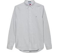Tommy Jeans Men TJM Slim Stripe Oxford Shirt EXT L/S Shirt, Blue, 4XL