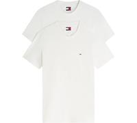 Tommy Jeans Men's 2 Pack T-Shirts Short Sleeve Extra Slim Jersey in Cotton, White (Ecru/Ecru), XXXL