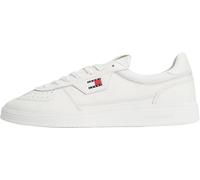 Tommy Jeans Men's Court Trainers The Greenwich Edge Core in Leather, White (Ecru), 9