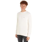 Tommy Jeans Men's Crew Neck Slim Fit Knitted Jumper, Beige (Ancient White), M