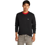 Tommy Jeans Men's Crew Neck Slim Fit Knitted Jumper, Black (Black), XL