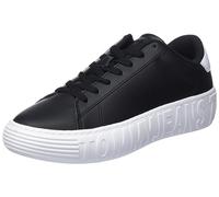 Tommy Jeans Men's Leather Outsole Em0em01159 Cupsole Sneaker, Black, 10 UK