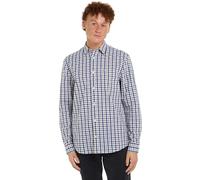 Tommy Jeans Men's Long Sleeve Check Shirt, Multicolor (White Check), XXS