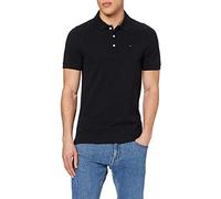 Tommy Jeans Men's Original Fine Pique Polo Shirt, Black (Tommy Black 078), XS UK